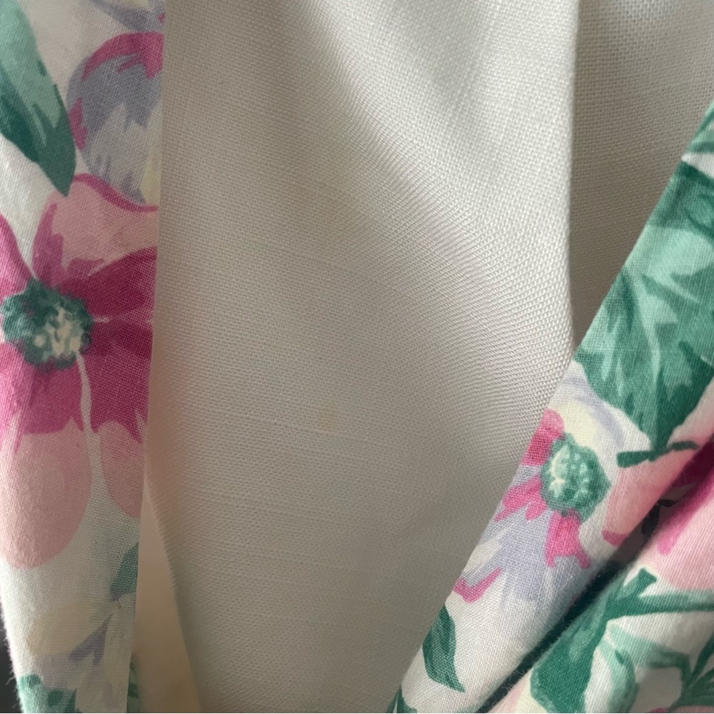 80s Vintage Enge Collection Foral Secretary Wrap Dress Modi Belted Grandma - Picture 10 of 13